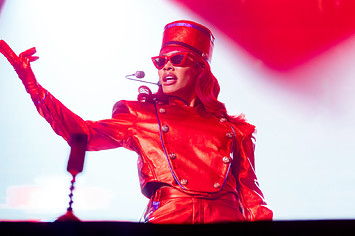 Teyana Taylor is pictured performing live