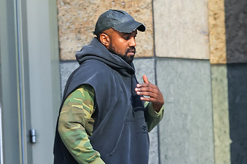 Kanye West is seen on August 10, 2022 in Los Angeles