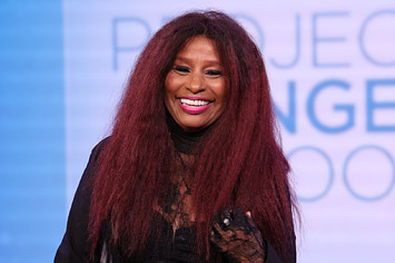 Chaka Khan appears at a televised fundraising special.