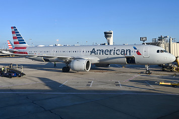 American Airlines plane is seen on the runway