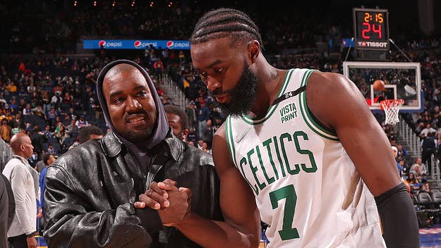 The Boston Celtics' Jaylen Brown has reportedly become the first NBA player to sign with Ye, following in the footsteps of Super Bowl winner Aaron Donald.