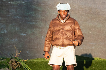 Tyler, the Creator seen performing onstage at a festival.