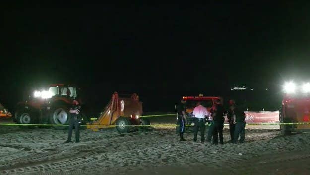 The incident is said to have occurred during the early hours on Monday as a Parks Department vehicle was finishing up a cleaning of the beach.