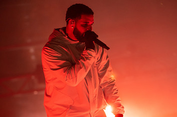 Drake is seen performing live