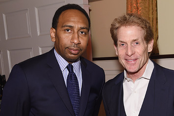 Stephen A. Smith and Skip Bayless attend the Paley Prize Gala.