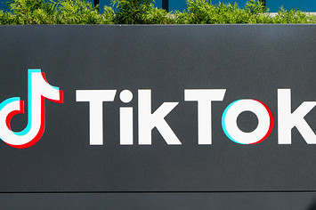 A logo for the TikTok platform is pictured