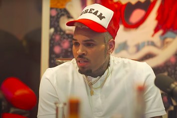 Chris Brown is seen in an interview