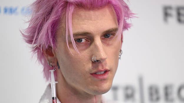 Machine Gun Kelly attended an afterparty in New York City where he smashed a champagne glass on his face and performed as blood streamed down his face.