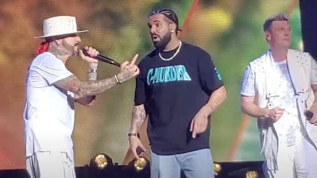 While performing at the Budweiser Stage in Toronto Saturday, the Backstreet Boys surprised fans by bringing out the 6 God himself to perform I Want It That Way.