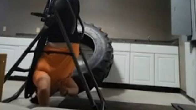 An Ohio woman shared a TikTok video that shows how she got stuck upside down while working out at her gym in the early hours of the morning.