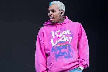 Chris Brown performs at the main stage during Day 1 of Wireless Festival 2022