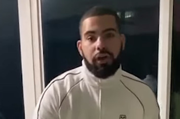 Fake Drake in a video where he challenges Real Drake to a boxing match