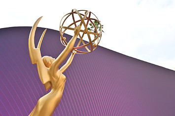 A view of the Emmy Statue at the press preview for the 74th Primetime Emmy Awards