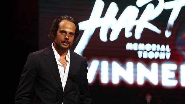 Auston Matthews accepted the Hart Award on Tuesday night as the NHL's MVP. He's the third Maple Leaf to win the award, and the first since 1954-55.