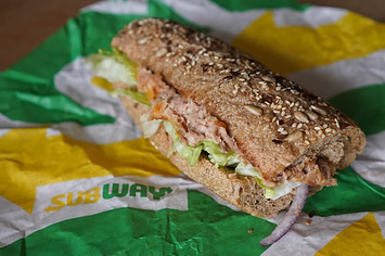 A tuna sandwich from Subway