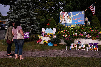 A memorial for Gabby Petito is pictured