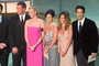 The cast of the NBC comedy Friends is pictured in an archival photo