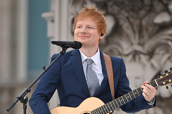 Ed Sheeran performs during the Platinum Pageant
