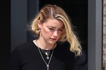 Actress Amber Heard departs the Fairfax County Courthouse