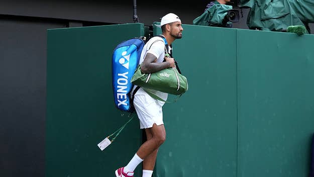 Nick Kyrgios has made headlines for breaking Wimbledon's dress code by wearing white/red Air Jordan 1 Lows. Here's how it plays into the tournament's history.