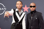 Rae Sremmurd is pictured on a red carpet