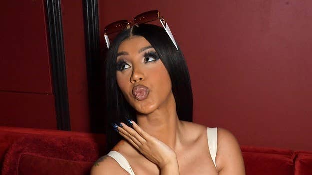 The 29-year-old rapper was filmed getting the ink earlier this week. It's still unclear what it says, as Cardi has yet to share a close-up with fans.