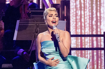 Lady Gaga performs onstage during the 64th annual GRAMMY awards