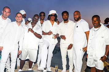 Jay Z and others attend Michael Rubin's 4th of July party.