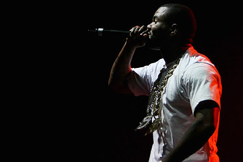 US rapper The Game, also known as Jayceon Terrell Taylor, performs on stage in concert at Luna Park