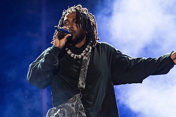 Rapper Kendrick Lamar performs onstage during day three of Rolling Loud Miami 2022