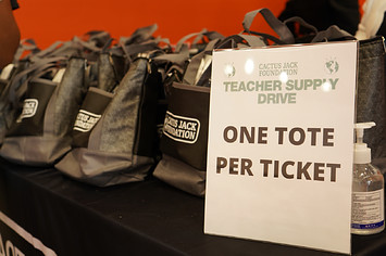 Travis Scott charity drive for teachers is pictured