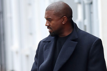 Kanye looking to the side for news pic