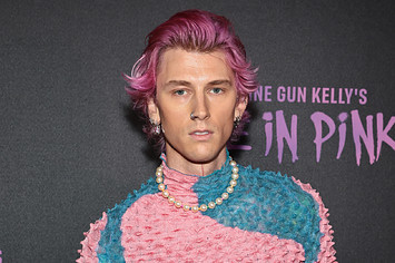 Machine Gun Kelly attends the premiere of his documentary.