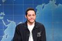 Pete Davidson and anchor Colin Jost during Weekend Update on Saturday