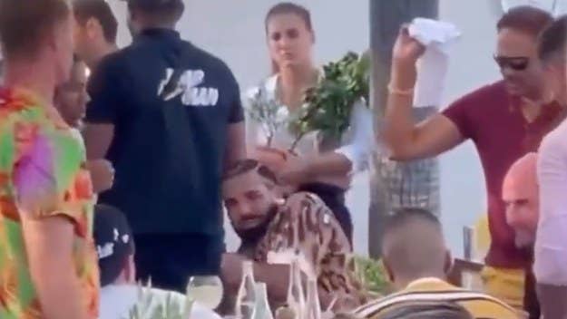 A clip of Drake and his crew attempting to prevent a vicious bee sting in Saint-Tropez is making the rounds online, much to the amusement of fans.