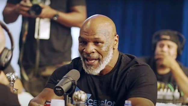 The boxing legend shared the anecdote during a recent appearance on 'Drink Champs.' He also discussed meeting Biggie and the West vs. East saga.