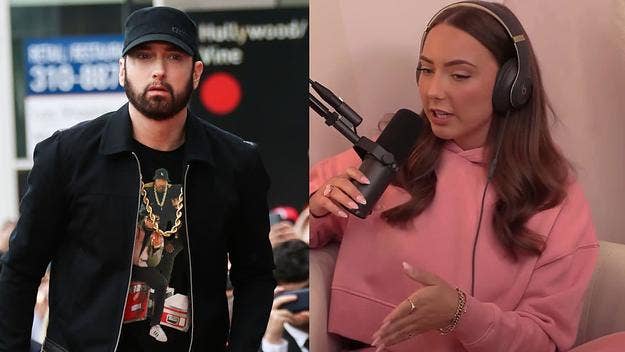 Eminem's daughter Hailie Jade is opening up about what her childhood with the famous rapper was like on her new podcast 'Just a Little Shady.'