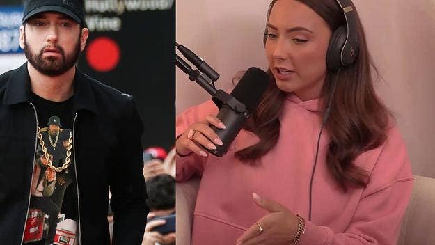 Eminem's daughter Hailie Jade is opening up about what her childhood with the famous rapper was like on her new podcast 'Just a Little Shady.'