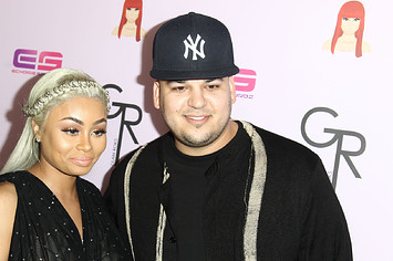 Blac Chyna and Rob Kardashian attend red carpet together.