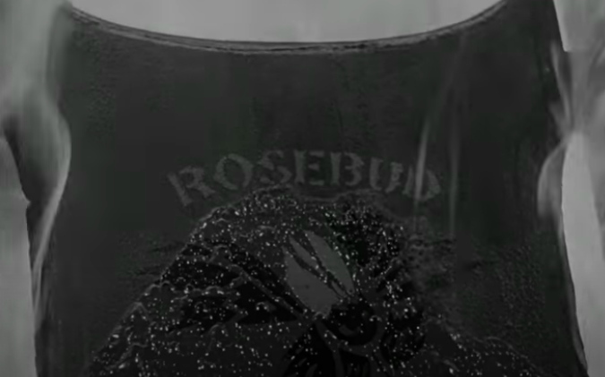 A sled that says &quot;Rosebud&quot;