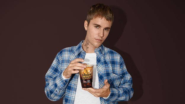 Justin Bieber and Tim Hortons have collabed once again on a tumbler to support the release of Biebs Brew, a french vanilla cold brew coming June 6.