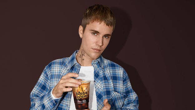 Justin Bieber and Tim Hortons have collabed once again on a tumbler to support the release of Biebs Brew, a french vanilla cold brew coming June 6.