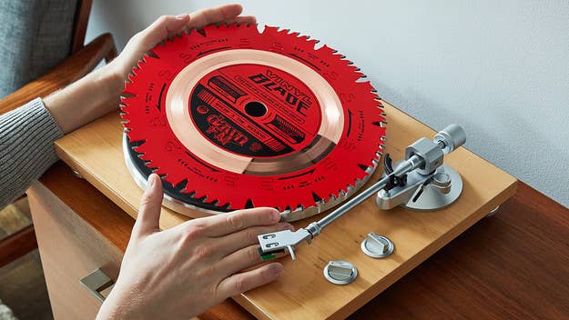 The Weeknd and MSCHF's playable saw blade record for "Out of Time" is up for auction, with 25 of them available to bid on. Bidding closes in 24 hours.