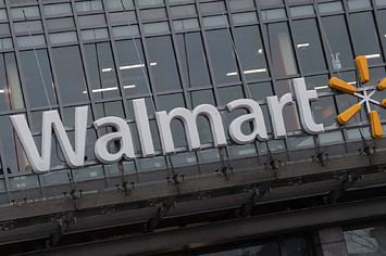 A logo for a Walmart location is pictured