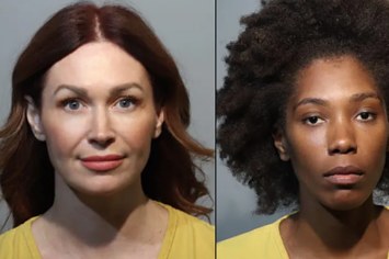 Two women from Florida are pictured in mugshots