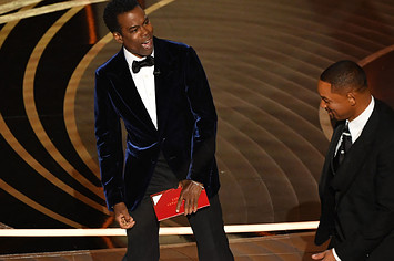 chris rock and will smith are pictured at the 2022 oscars