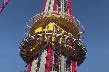 An amusement park ride is seen in Florida