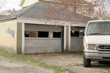 Garage in Mount Healthy, Ohio where human bones were discovered