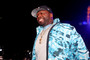 Curtis "50 Cent" Jackson III performs during the Celia Cruz and Skott Marsi NFT launch