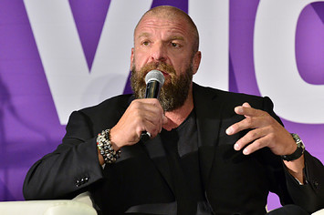 WWE Superstar Triple H attends 2019 VidCon at Anaheim Convention Center.